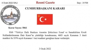 Halk Bankası Esnaf ve Sanatkârlara Kredi (Karar Sayısı: 5061)