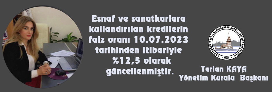 FAZİ ORANLARI %12,5 OLARAK GÜNCELLENDİ.